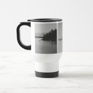 Caneca de Viagem Paisagem Natureza Preto e Branco 