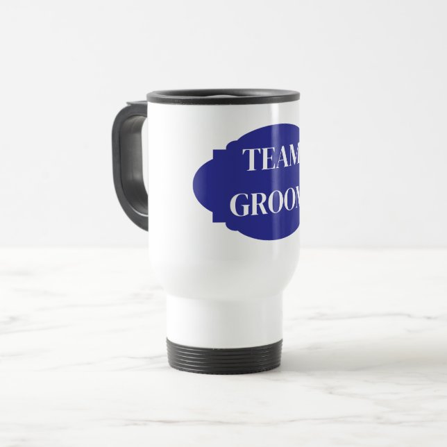 Caneca de Viagem para a Equipe do Noivo (Frente Esquerda)