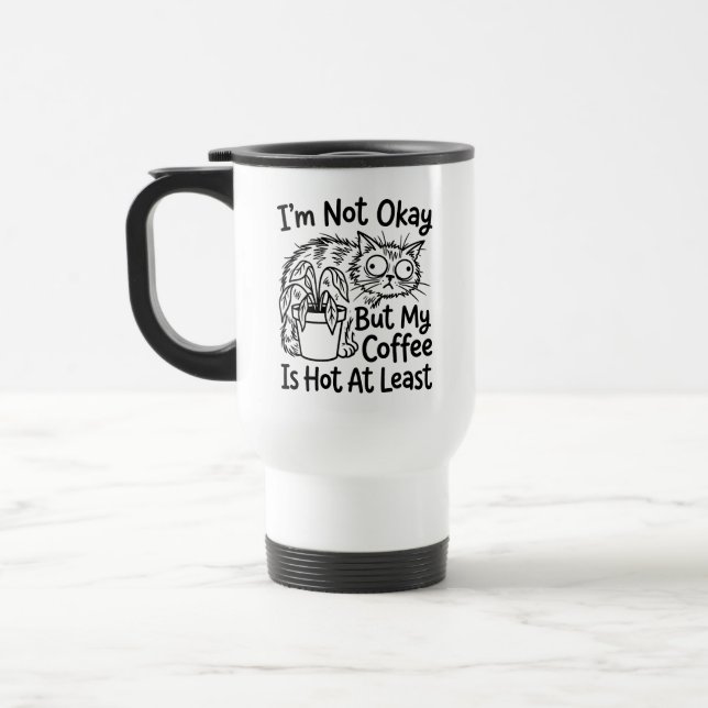 Caneca de Viagem para Amantes de Café Gato Velho C (Esquerda)