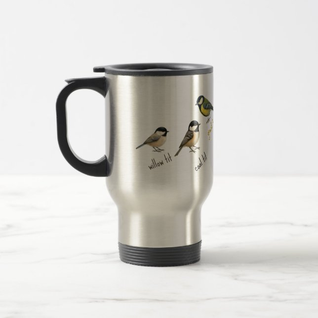 Caneca de Viagem Pássaro – Aquarela de Pássaros de (Esquerda)
