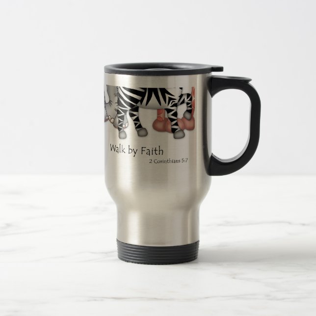 Caneca de viagem pela fé de BaZooples "caminhada" (Direita)