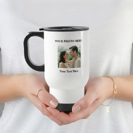 Caneca de Viagem Personalizada com Foto e Texto