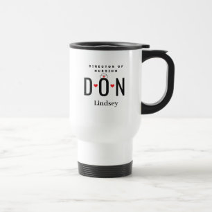 Caneca de viagem personalizada de enfermeiro DON