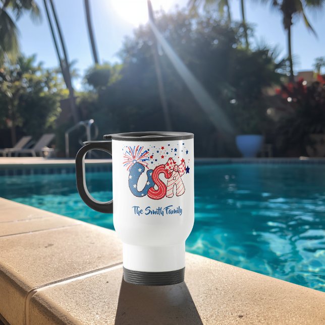 Caneca de Viagem Personalizada EUA (Criador carregado)