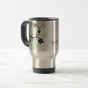 Caneca de viagem Personalizada Mint Green Lovebird