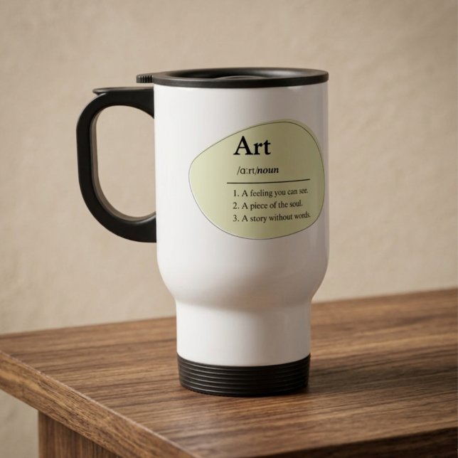 Caneca de Viagem Personalizada no Estilo de Dicion (Fully customizable travel mug with handle for art lovers)