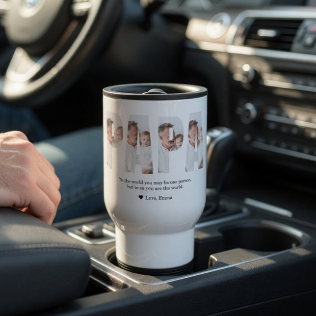 Caneca de Viagem Personalizada para o Papai com Fo (Criador carregado)