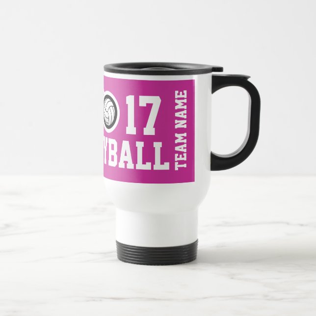 Caneca de viagem personalizável de Volei (Direita)
