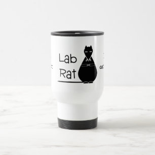 Caneca de viagem preta do rato do laboratório