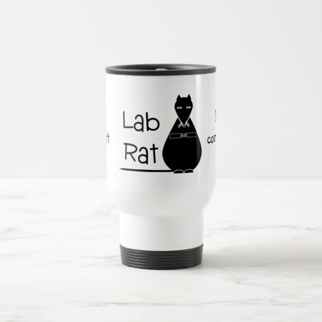 Caneca de viagem preta do rato do laboratório (Centro)
