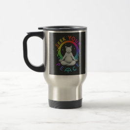 caneca de viagem "Procure sua paz"