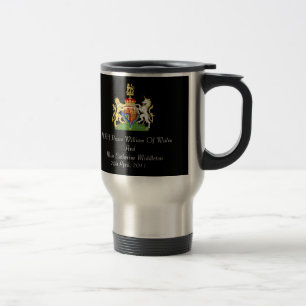 Caneca de viagem real da brasão do casamento