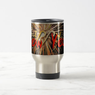 Caneca de viagem Red Fireworks 2019