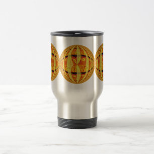 Caneca de viagem redonda Dourado da esfera