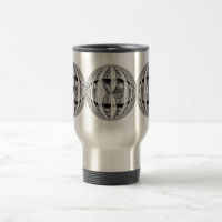 Caneca de viagem redonda Orb Chrome