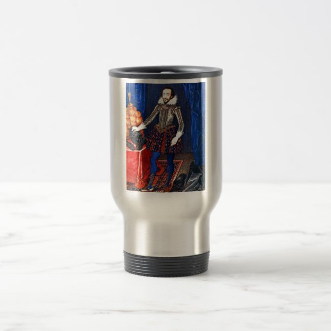 Caneca de viagem Retrato Medieval (Centro)