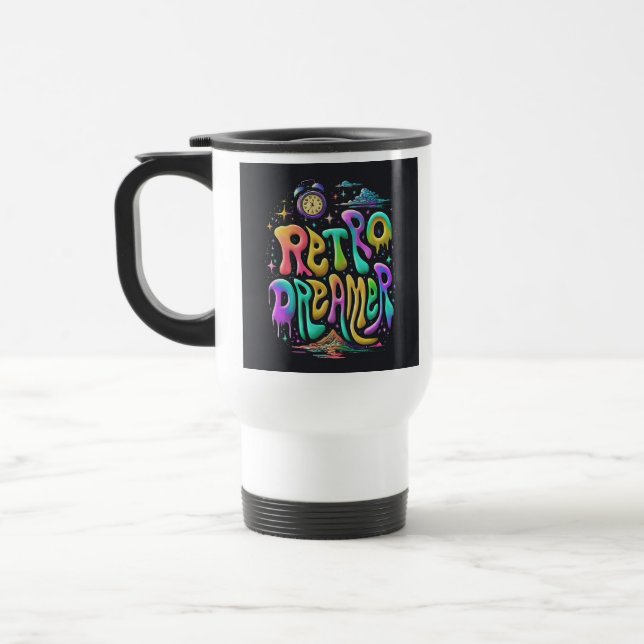 caneca de viagem "Retro Dreamer". (Esquerda)