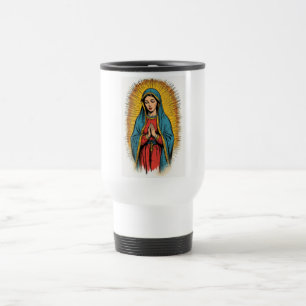 Caneca de Viagem Retro Virgem Maria