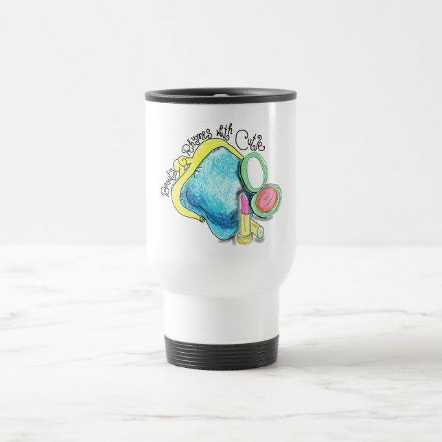 Caneca de viagem - rimas da beleza com Cutie (Centro)