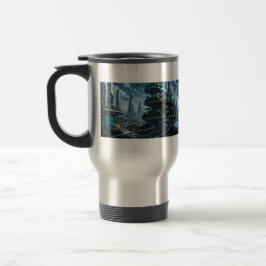 Caneca de Viagem Robô de IA | Identidade Digital A