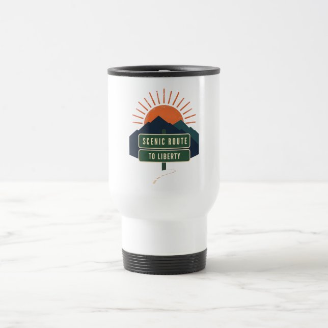 Caneca de Viagem Rota Cênica para a Liberdade (Centro)