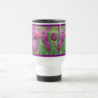 Caneca de viagem roxa do dia das mães da arte da