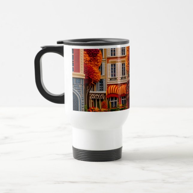 Caneca de Viagem Rua Parisiense de Outono – Clássi (Esquerda)