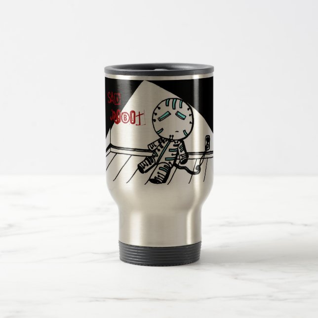 Caneca de viagem Sad Robot (Centro)