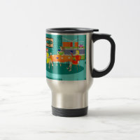 Caneca de viagem semanal do jogo de cartas das
