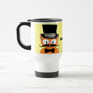 Caneca de Viagem Señor Gato Bigode Gato c/ Cartola