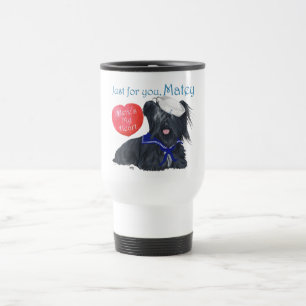 Caneca de Viagem Skye Terrier no Dia dos Namorados