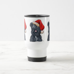 Caneca de Viagem Skye Terrier Papai Noel