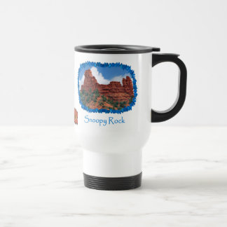 Caneca de viagem Snoopy de Sedona da rocha/rocha
