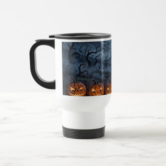 Caneca de Viagem Térmica com Design de Halloween (Esquerda)