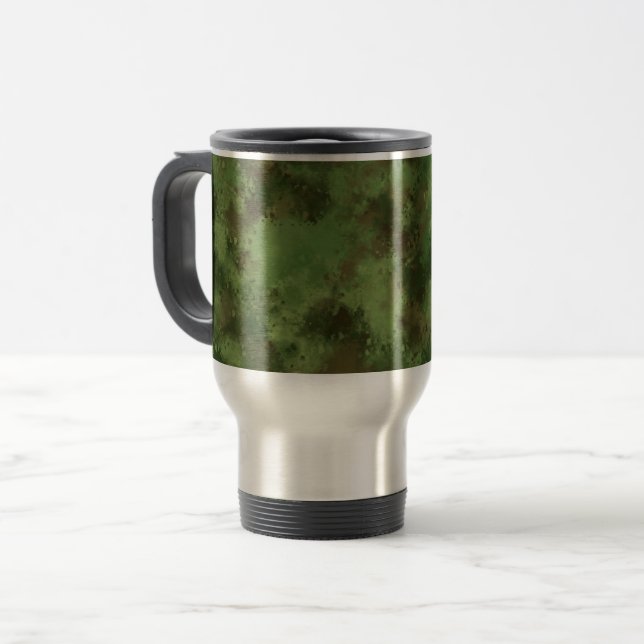 Caneca de viagem térmica de Prata Camo (Frente Esquerda)