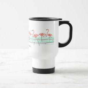 caneca de viagem 'Texto' da Linha de Flamingos