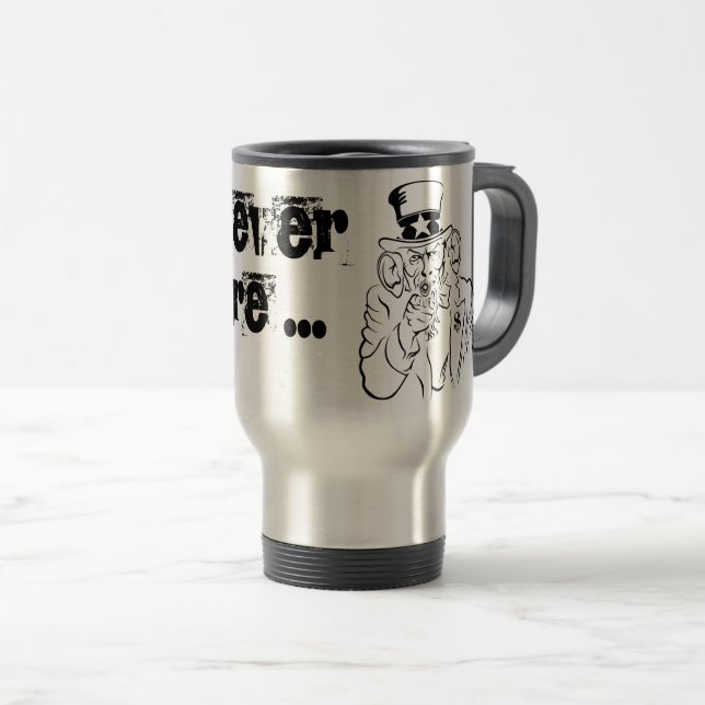 Caneca de Viagem Tio Sam (Frente Esquerda)