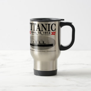 Caneca de viagem titânica do navio do fantasma (d