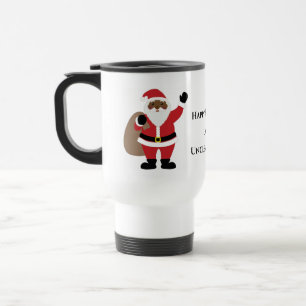 Caneca de viagem Tumbler Papais noeis Afro-America