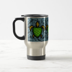 Caneca de viagem verde da tartaruga de Shell