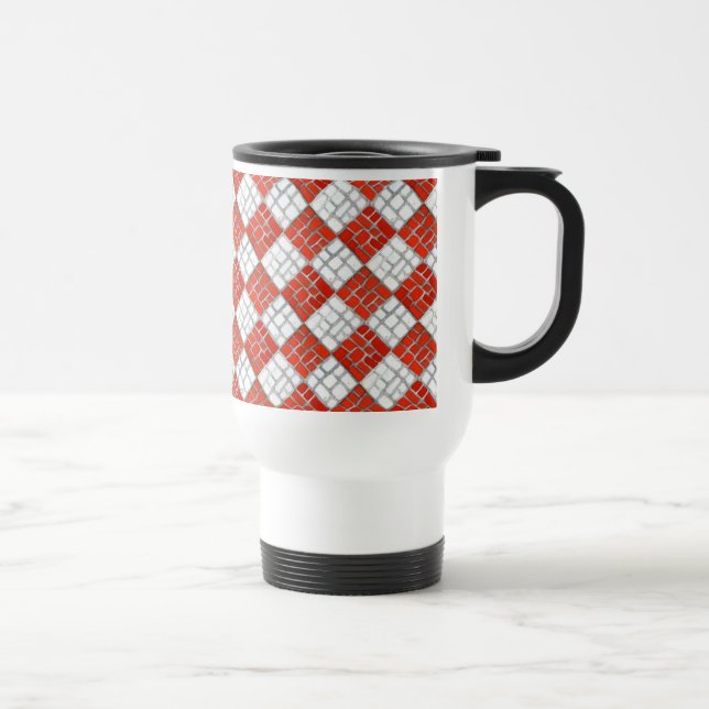 CANECA DE VIAGEM VERMELHA DE CHECK MOSAIC (Direita)