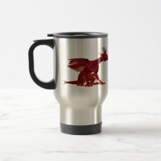 Caneca de viagem vermelha do dragão