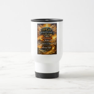 Caneca de Viagem Versículo Bíblico João 3:16