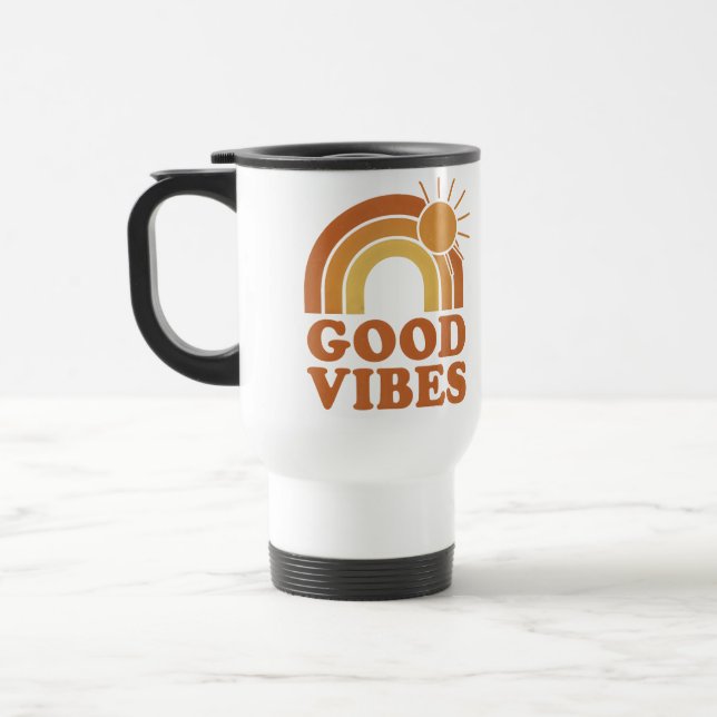 Caneca de Viagem Vibrações Positivas Arco-Íris Ret (Esquerda)