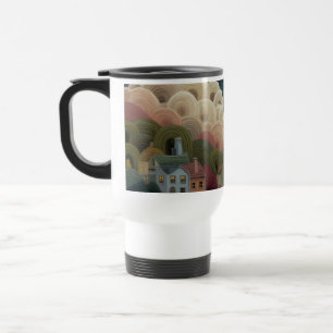 Caneca de Viagem Vila Caprichosa Sob Nuvens Girató