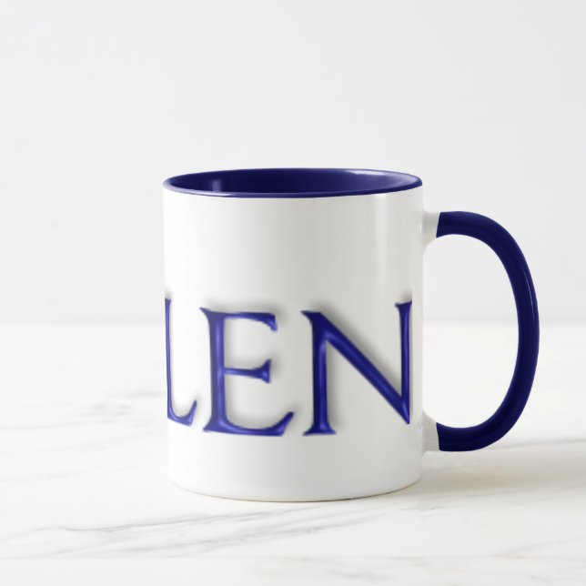 Caneca de vidro azul do KRW Helen (Direita)