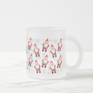 Caneca de vidro do Natal do gnomo do vintage do