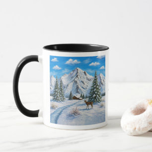 Caneca de Vidro Frosted Snow Mountain