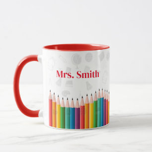 Caneca De volta à escola Café personalizado para profes