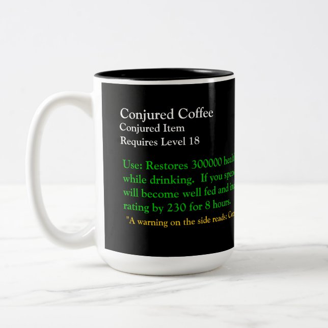 Caneca de Warcraft - café de Conjoured - (Esquerda)